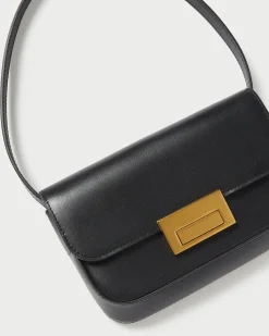 New Loeffler Randall Stefania Leather Baguette Bag Black