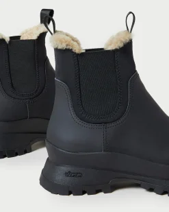 Sale Loeffler Randall Tara Black Shearling-Lined Boot Black/Cream /><noscript><img width=