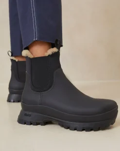 Sale Loeffler Randall Tara Black Shearling-Lined Boot Black/Cream /><noscript><img width=