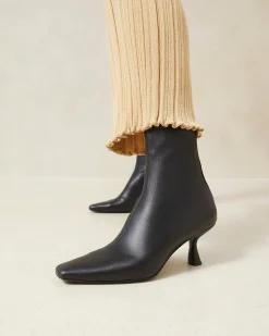 Outlet Loeffler Randall Thandy Black Curved Heel Bootie Safari