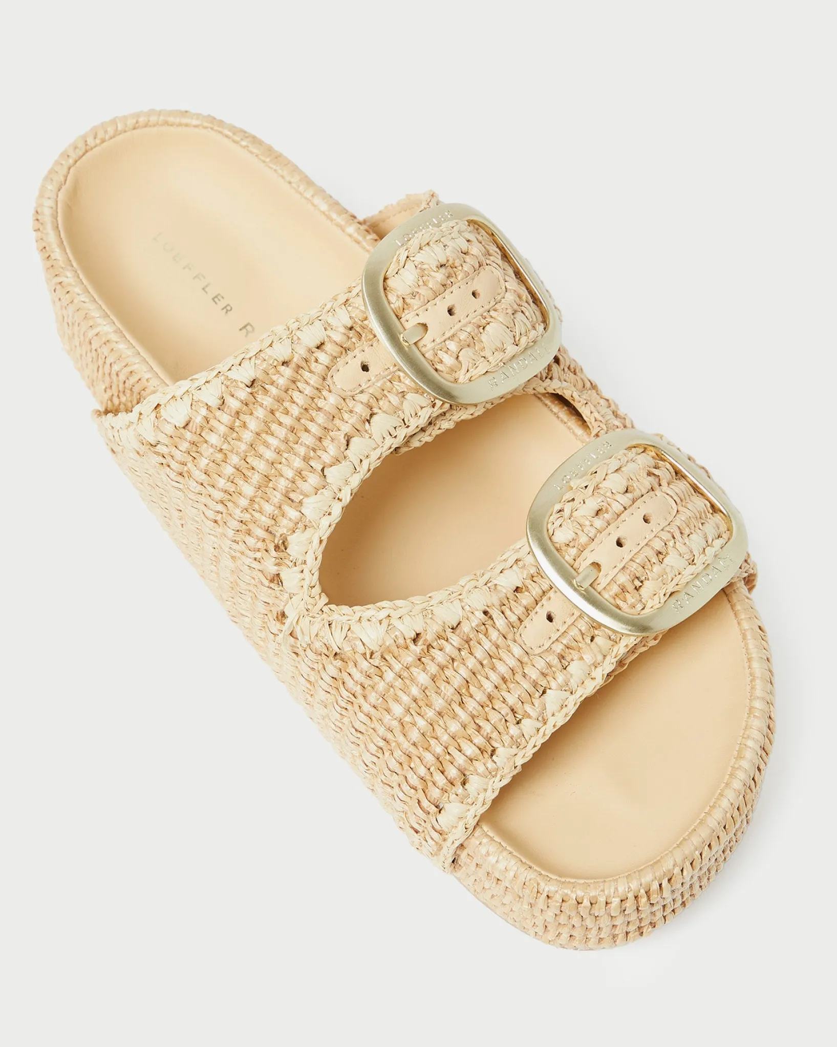 Discount Loeffler Randall Theo Natural Straw Footbed Sandal Natural/Natural