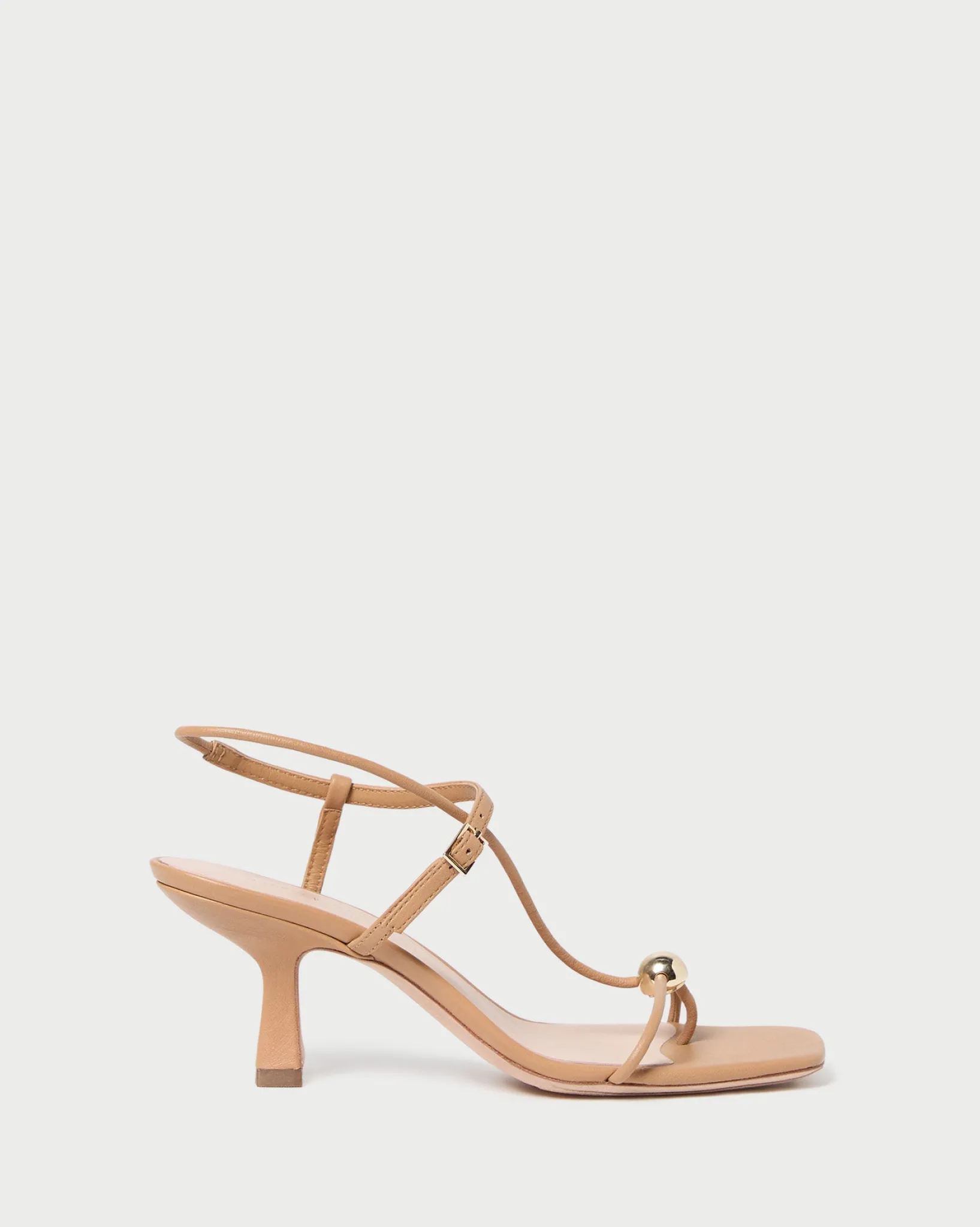 Loeffler Randall Triana Dune Leather Mid-Heel Sandal Dune />