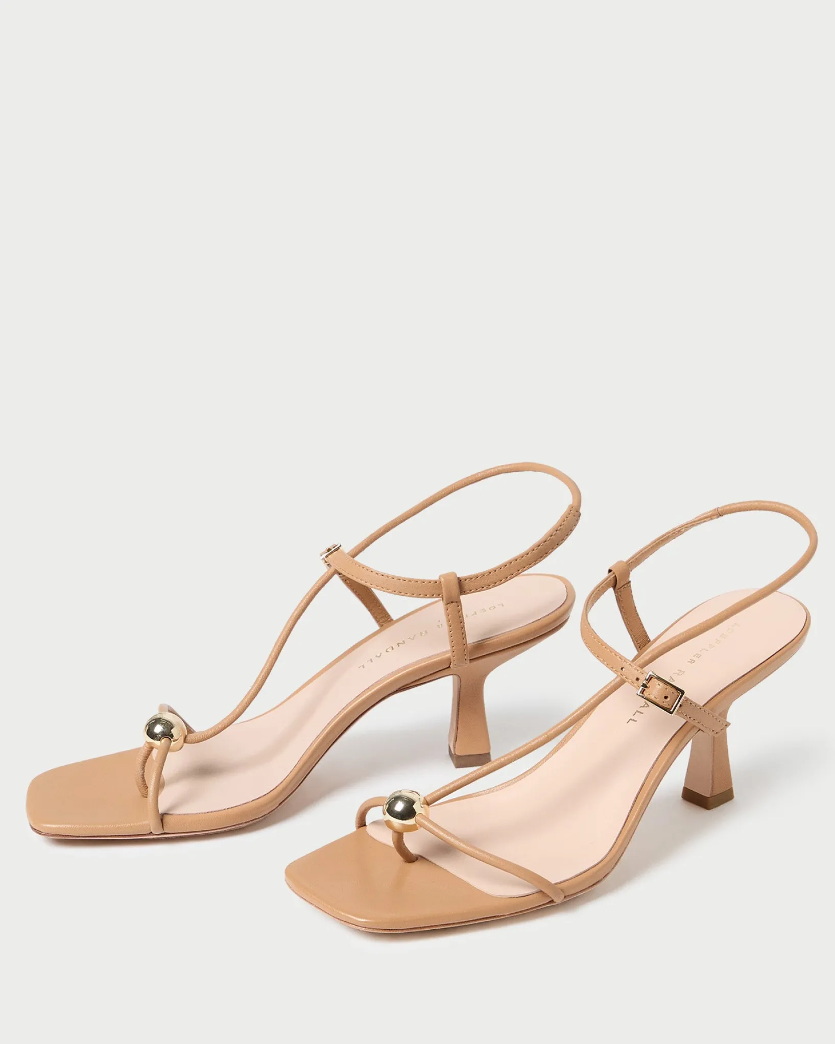 Loeffler Randall Triana Dune Leather Mid-Heel Sandal Dune />
