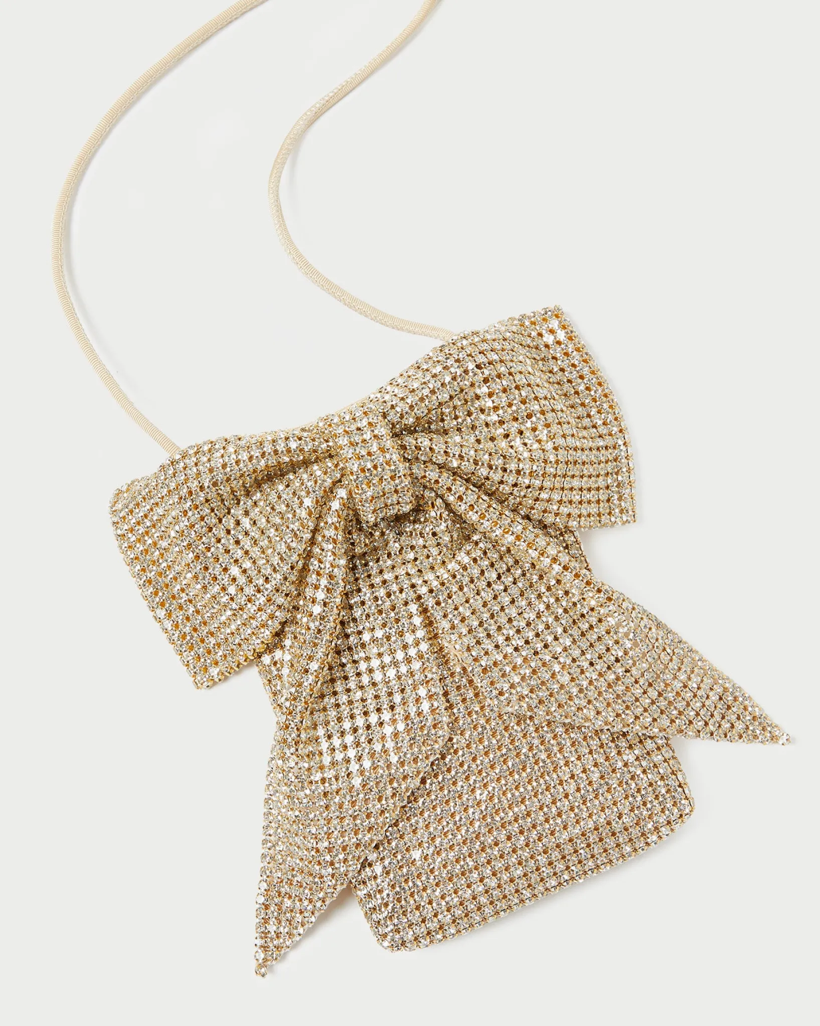 Online Loeffler Randall Violet Satin Bow Crossbody Cream