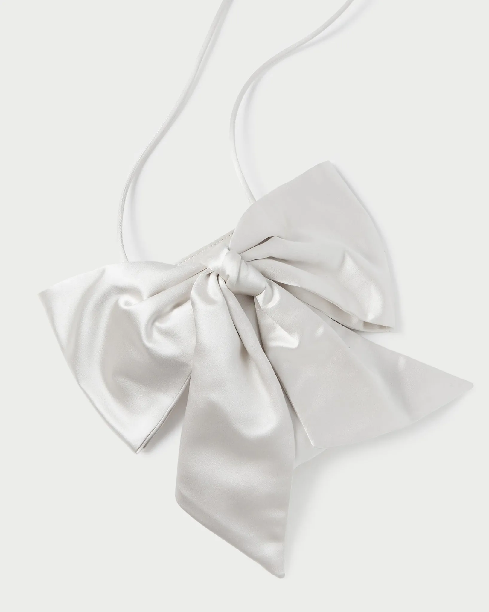 Online Loeffler Randall Violet Satin Bow Crossbody Cream