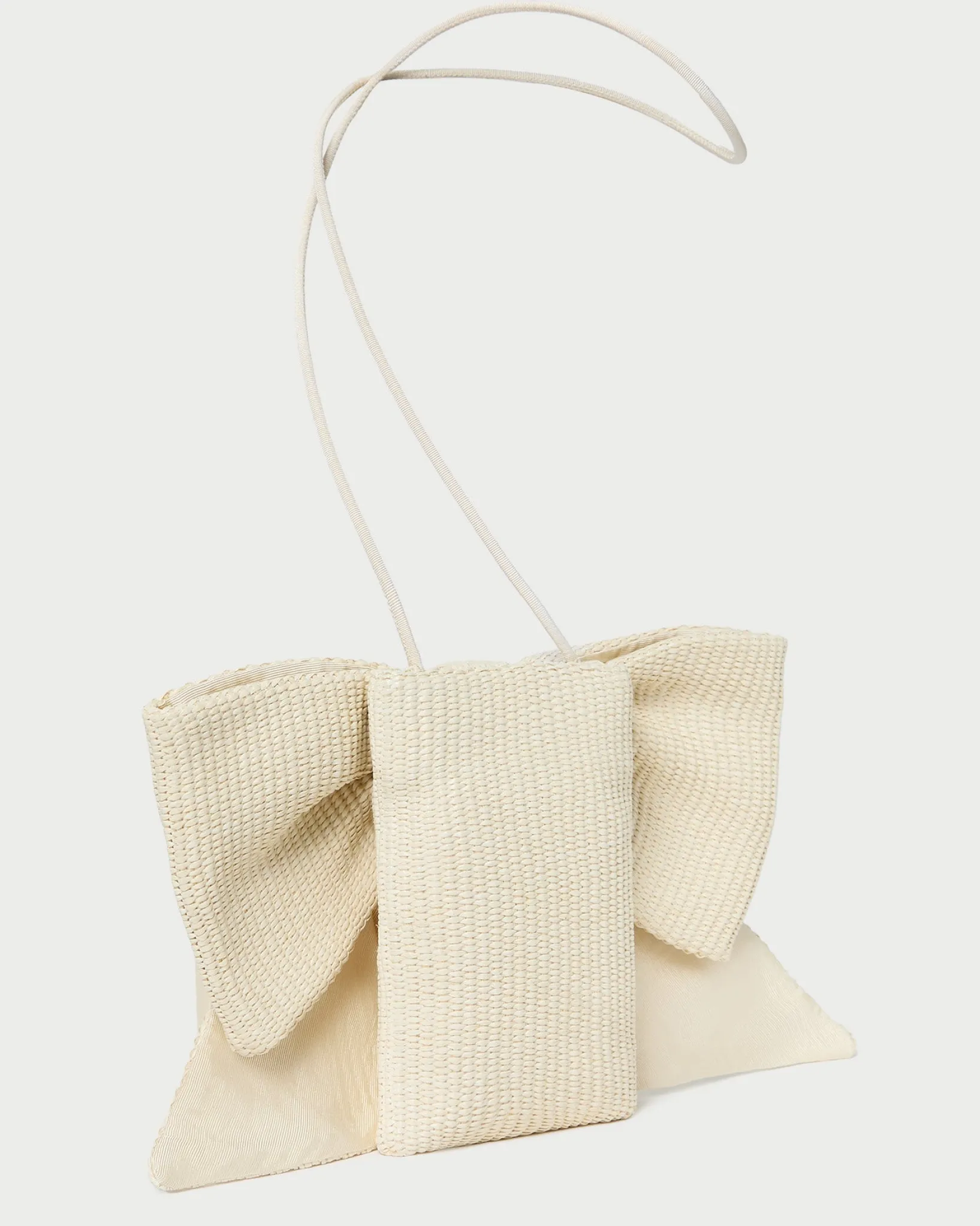 Online Loeffler Randall Violet Satin Bow Crossbody Cream