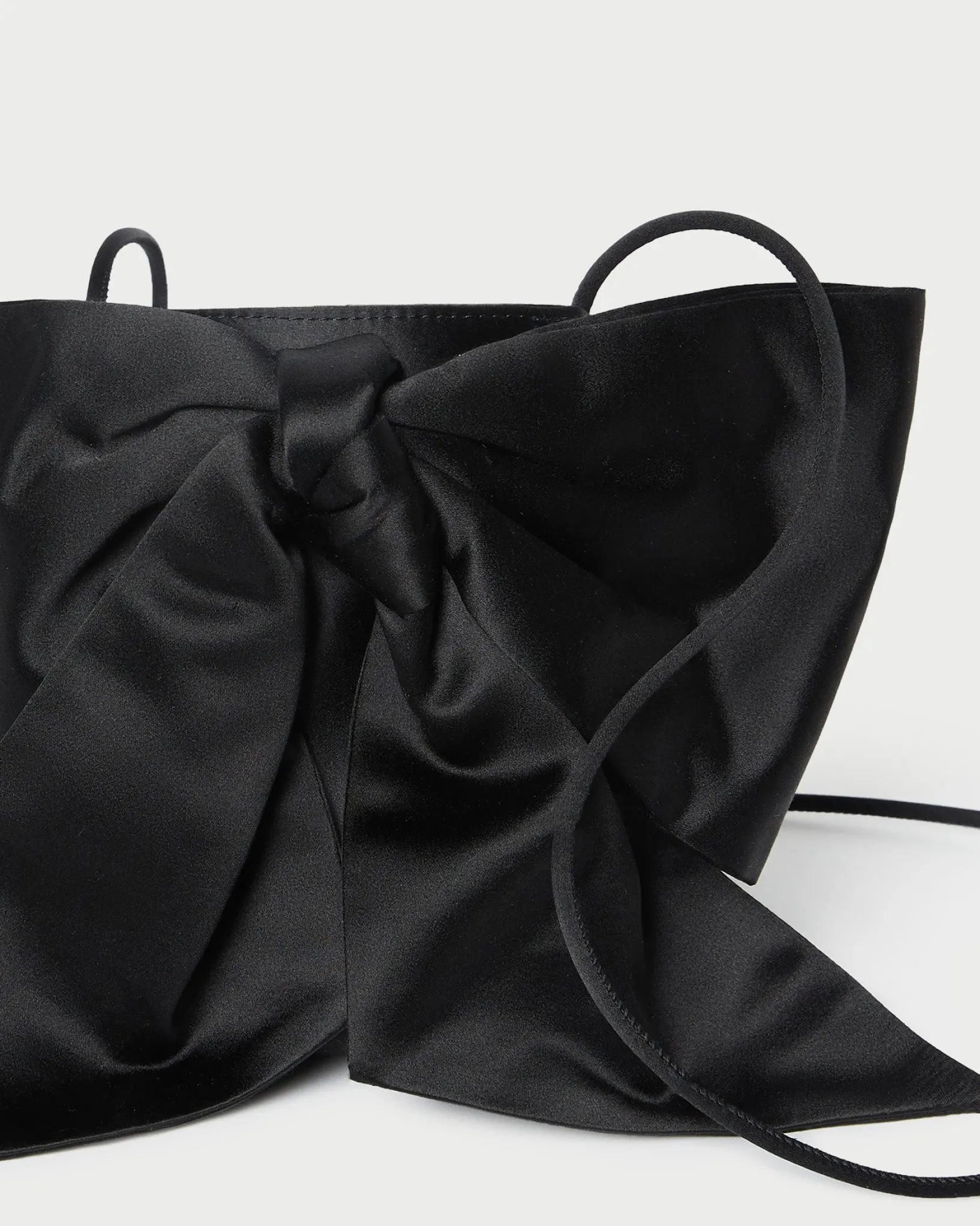 Online Loeffler Randall Violet Satin Bow Crossbody Cream